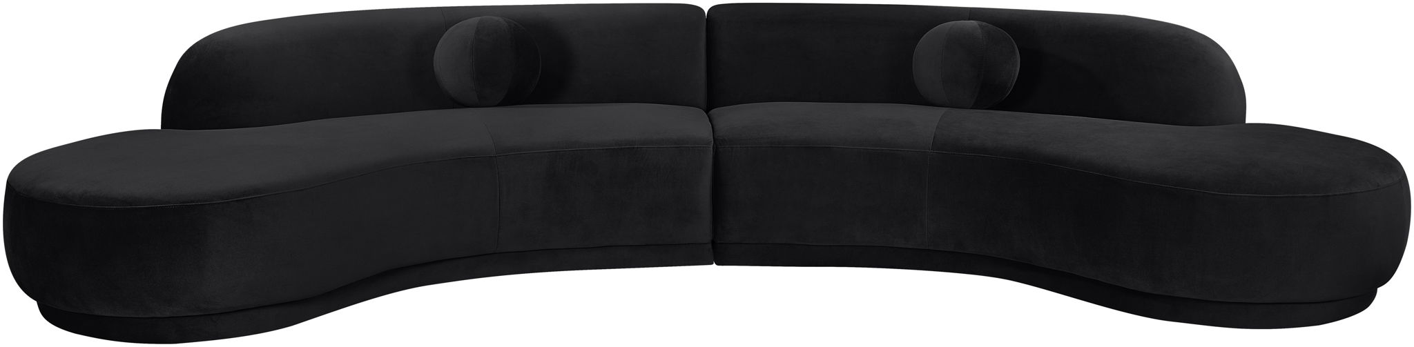 Avra - 146" Velvet Performance Fabric Upholstered Sectional