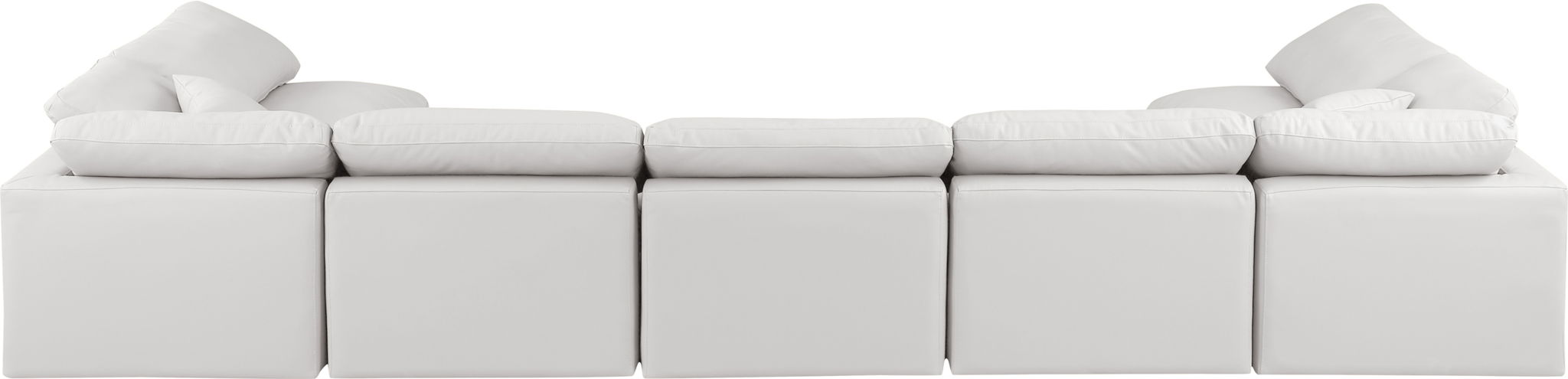 Indulge - Faux Leather 7 Piece Modular U-Shaped Sectional