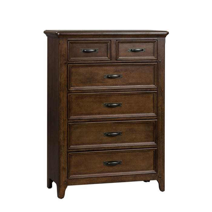 Saddlebrook - 6 Drawer Chest - Dark Brown