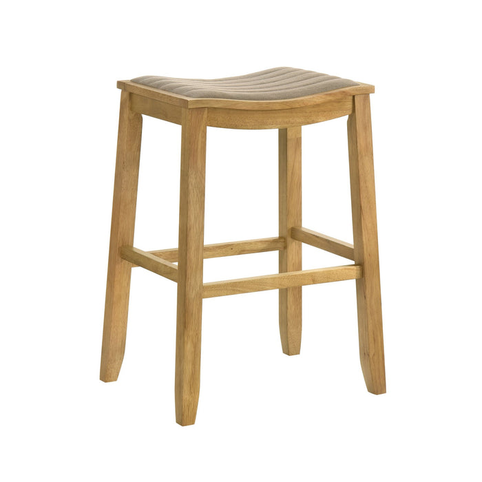 Iyani - Coastal Modern Wood Bar Height Kitchen Bar Stool