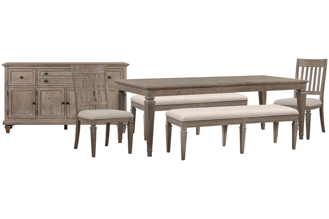 Lancaster - 6 Piece Extendable Rectangular Dining Table Set