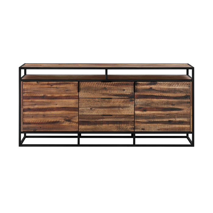 Ludgate - 3 Drawer Sideboard Buffet - Acacia / Black