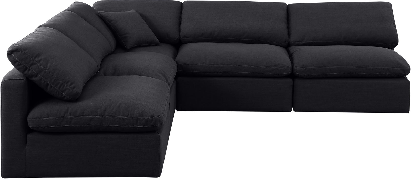 Indulge - Linen 5 Piece Modular Corner Armless Sectional