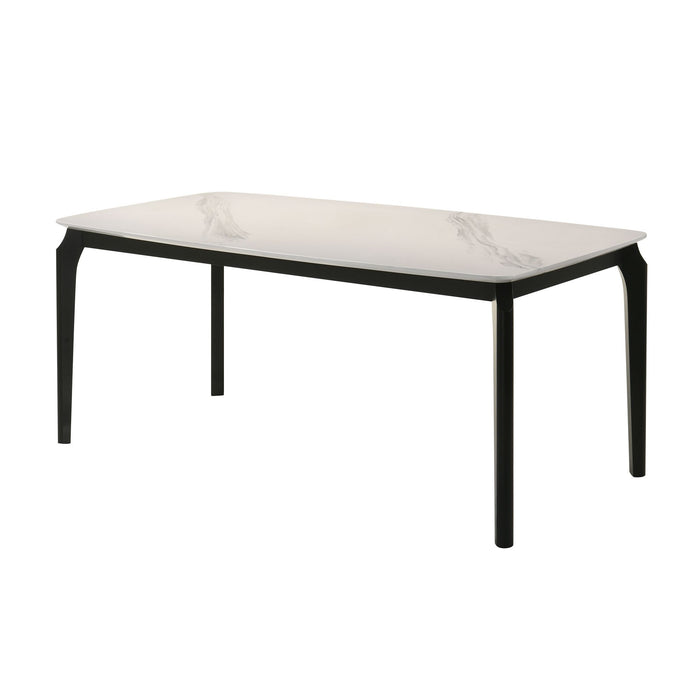 Kimber - Marble Top Dining Table - Black / White