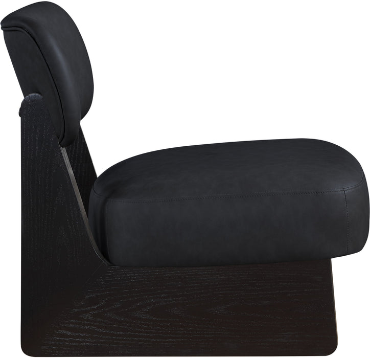 Vetra - Vegan Leather Upholstered Accent Chair With Black Base