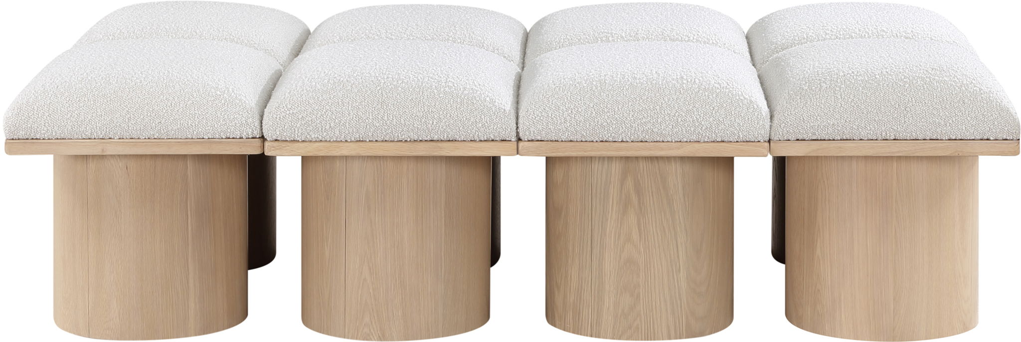 Pavilion - 8 Piece Modular Bench With Natural Base