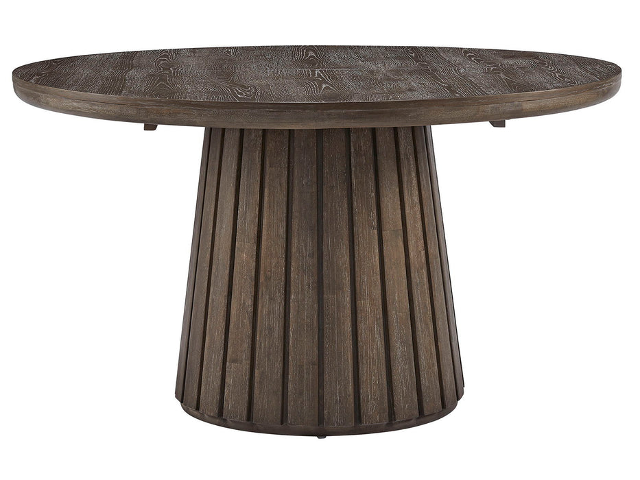 Kavanaugh - Round Dining Table - Weathered Kona Brown