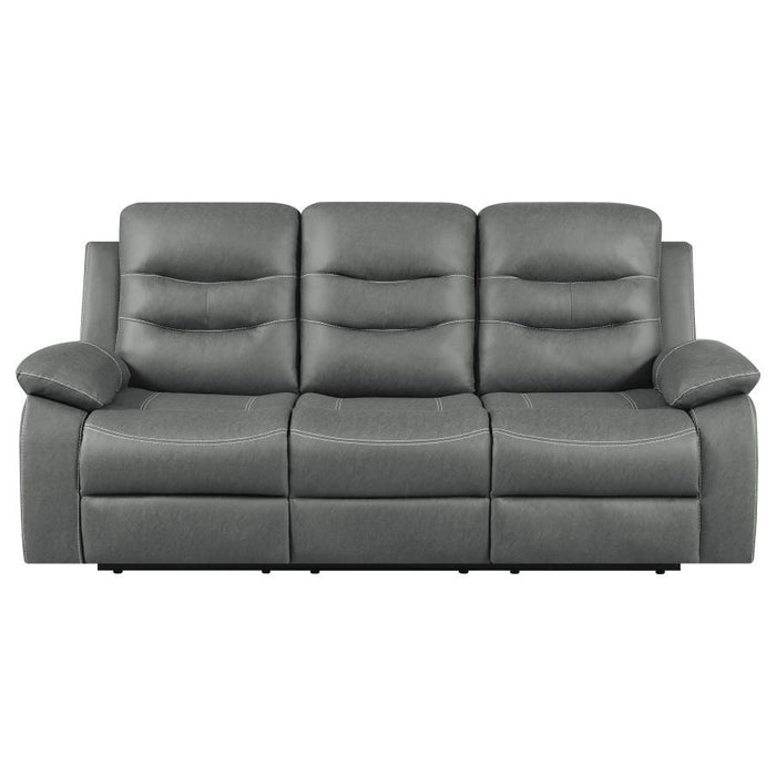 Nova - Upholstered Motion Reclining Sofa - Dark Grey