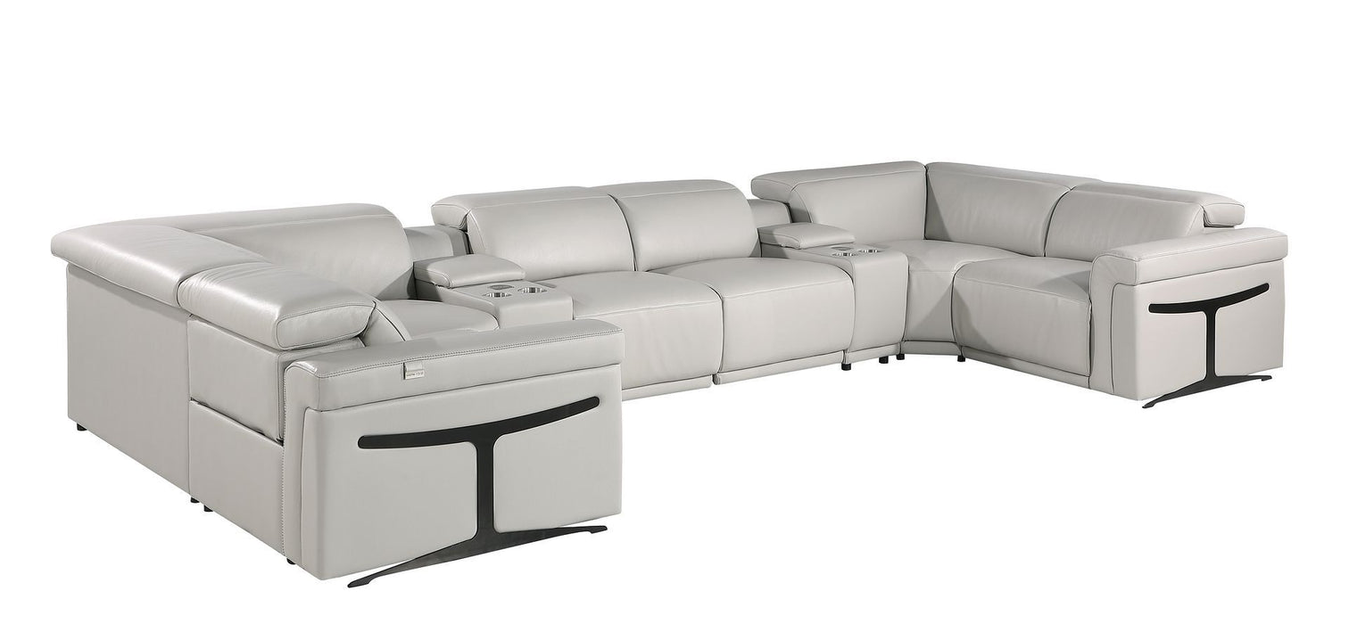 1126 - 8-Piece U-Shaped Sectional Sofa In With 2 Power Recliners & Power Headrests