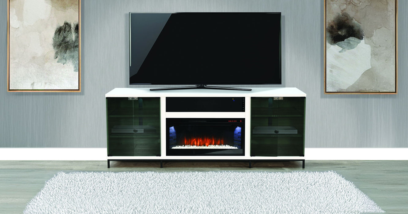 70" Media Console With Electric Fireplace