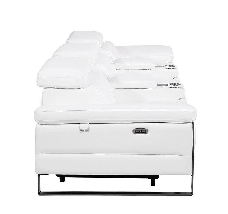 1246 - Modular Power Triple Reclining Dual Console Sofa With Power Reclining Headrests