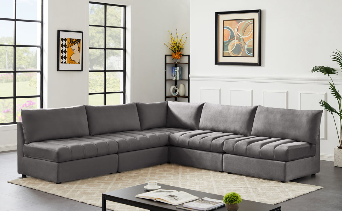 Jacob - Modular Sectional 5 Piece - Grey