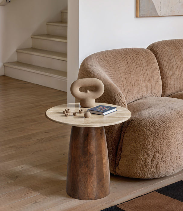 Liona - Marble And Mango Wood Table