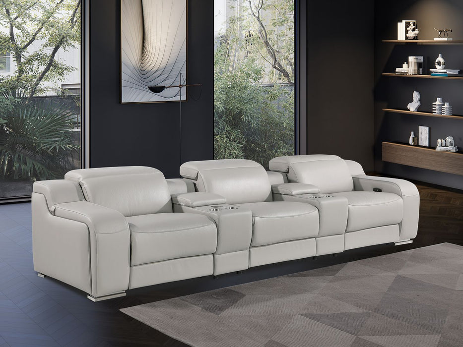 1116 - 5-Piece Modular Power Reclining Sofa In With 3 Power Recliners & Power Headrests