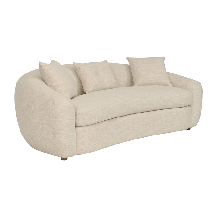 Molly - Upholstered Curved Sofa - Pearl