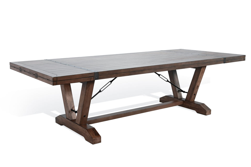Doe Valley - Yellowstone Dining Table With Extensions With Folding Leaves - Buckskin