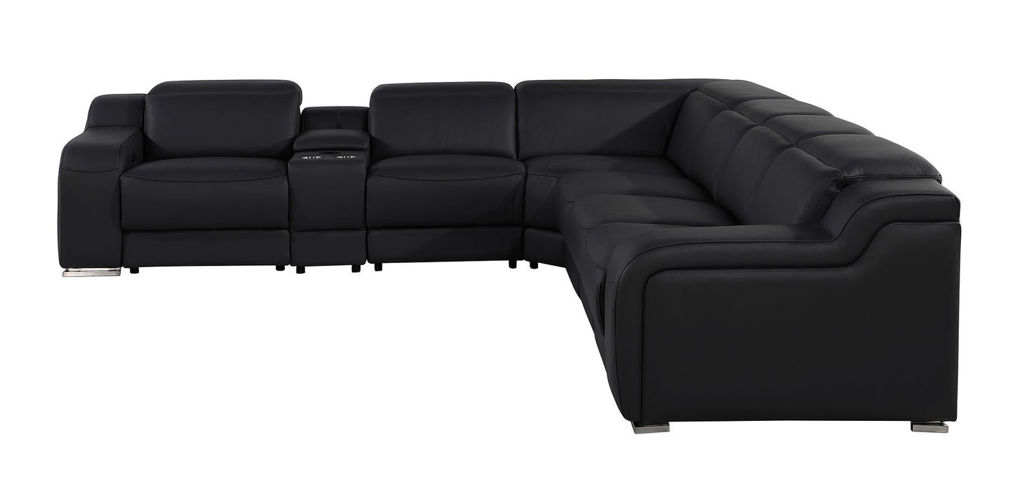 1116 - 7-Piece L-Shaped Sectional Sofa In With 3 Power Recliners & Power Headrests