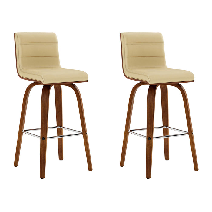 Vienna - 26" Swivel Counter Stool - Walnut Wood