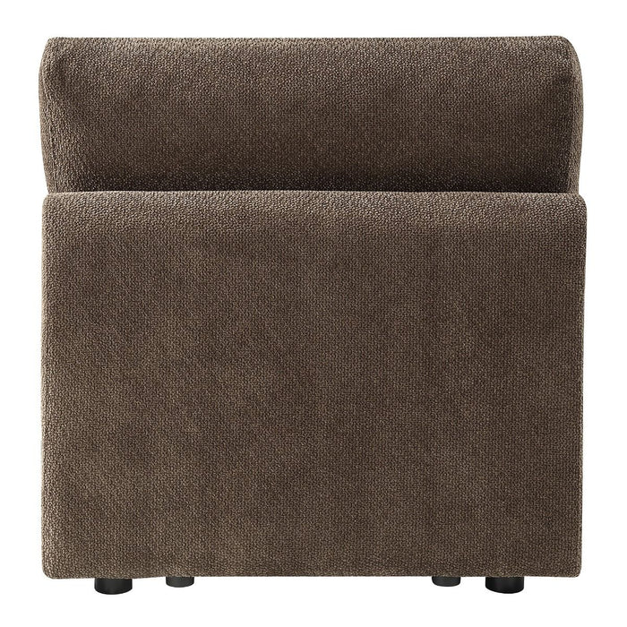 Theodore - Modular Armless Chair - Brown Chenille