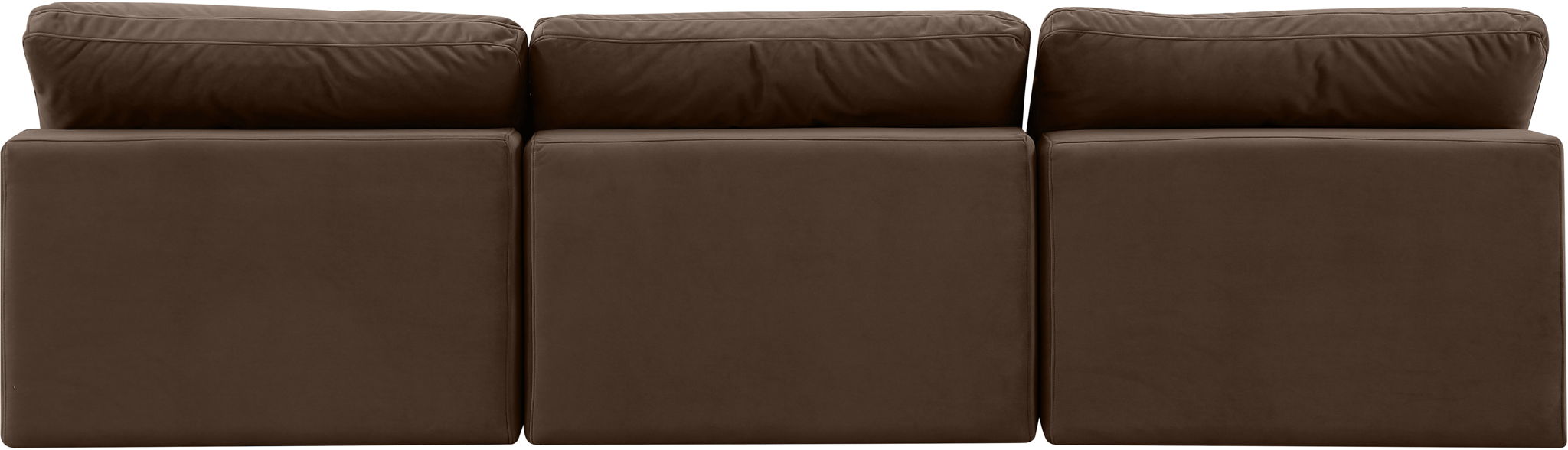 Comfy - Velvet Modular Armless Sofa 3 Seats