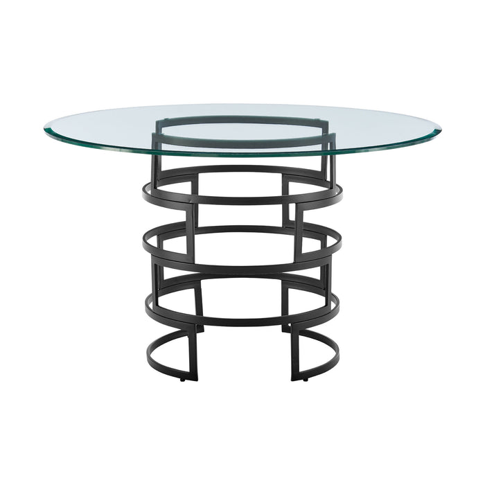 Diaz - Contemporary Round Dining Table - Matte Black