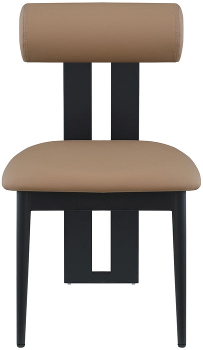 Dario - Faux Leather Dining Chair With Black Frame (Set of 2)