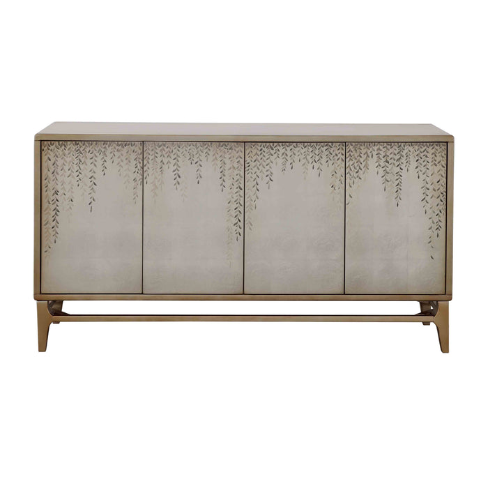 Dreamscape - Four Door Credenza - Gold / Silverleaf