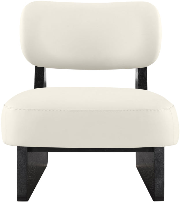 Vetra - Vegan Leather Upholstered Accent Chair With Black Base