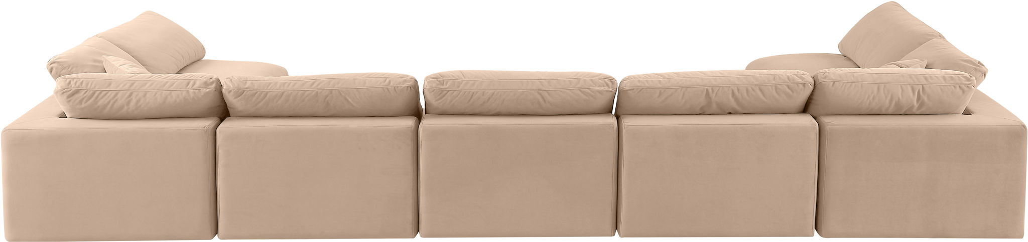 Comfy - 7 Piece Velvet Modular Armless Sectional