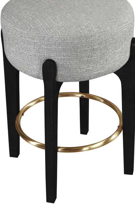 Torino - Backless Counter Stool With Brushed Black Base (Set of 2)