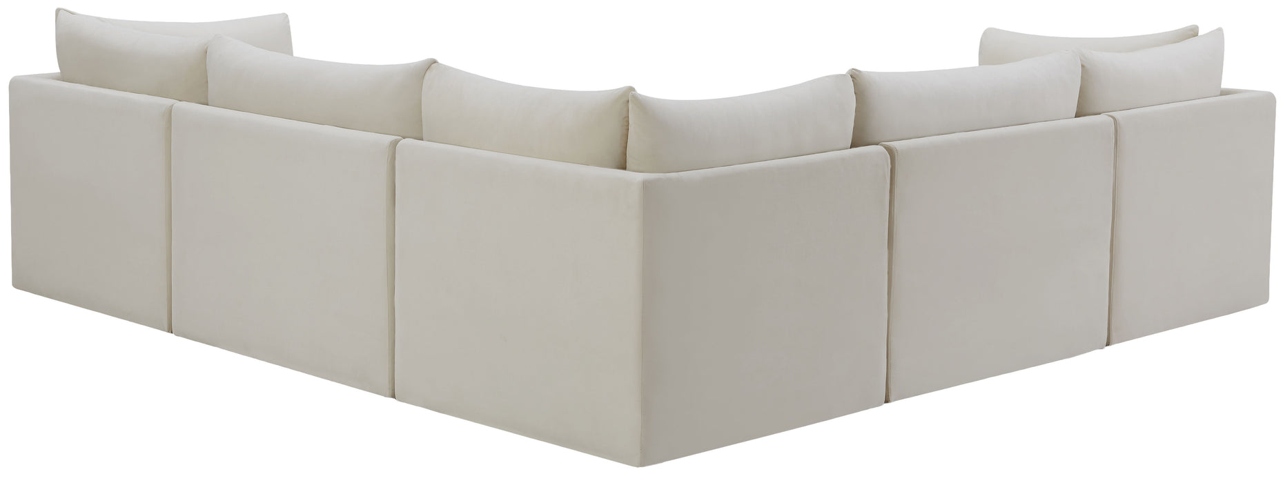 Jacob - Modular Sectional 5 Piece - Cream - Fabric