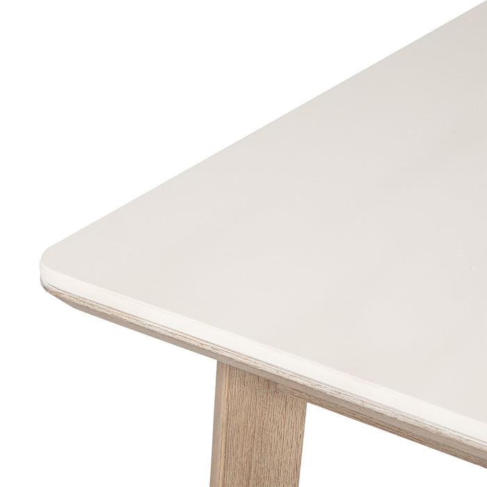Darling - 34" Square Outdoor Pub Table - Superstone & Eucalyptus