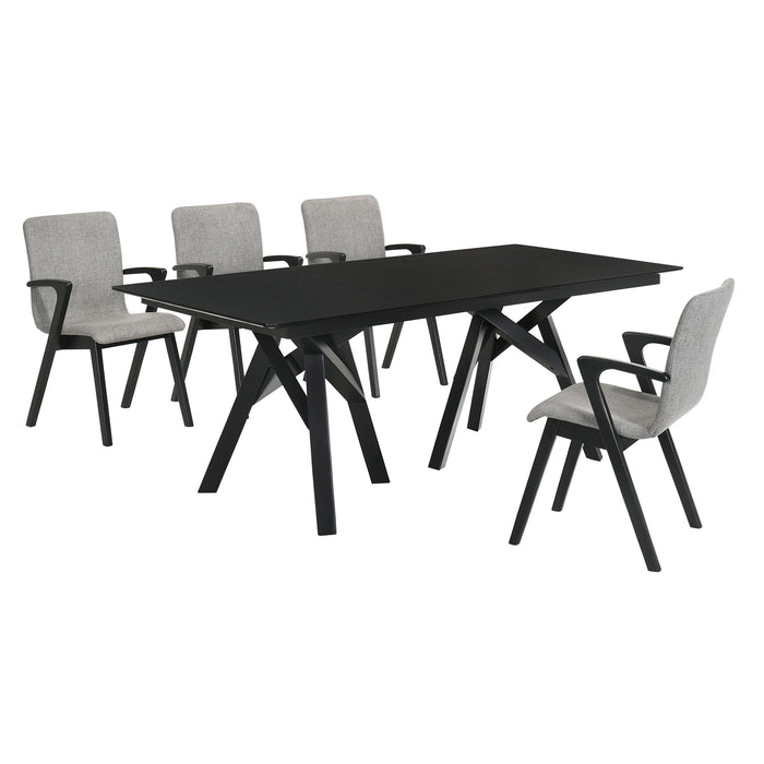 Cortina And Varde - 5 Piece Rectangular Dining Set - Black