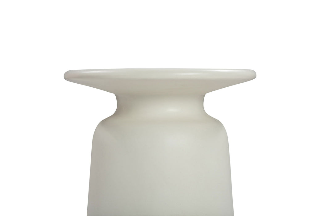 Lithia - Indoor Outdoor Lamp Table - White Concrete Finish