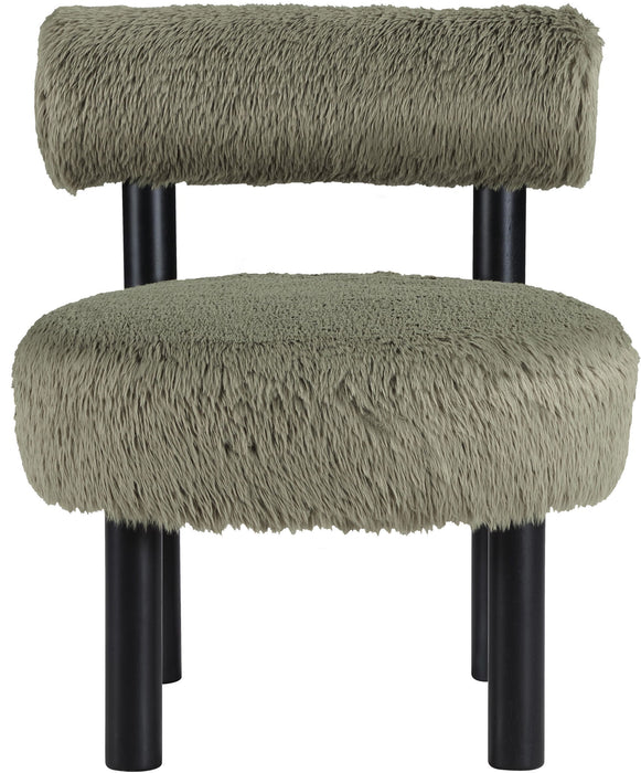 Ambre - Vegan Shearling Fabric Upholstered Accent Chair