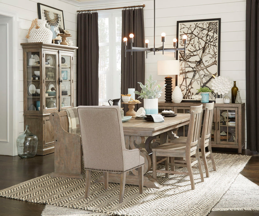 Tinley Park - Buffet Curio Cabinet - Dove Tail Gray