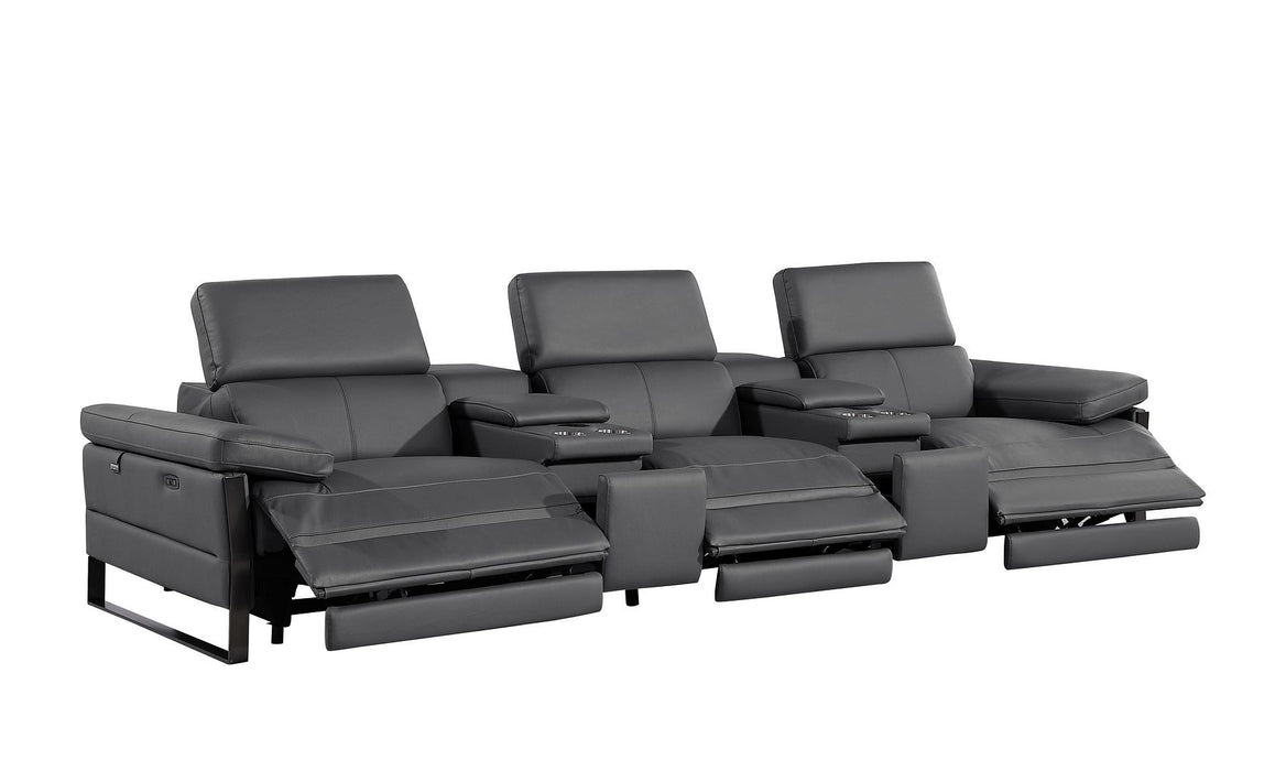 1246 - Modular Power Reclining Dual Console Sofa And Console Loveseat Set With Power Headrests