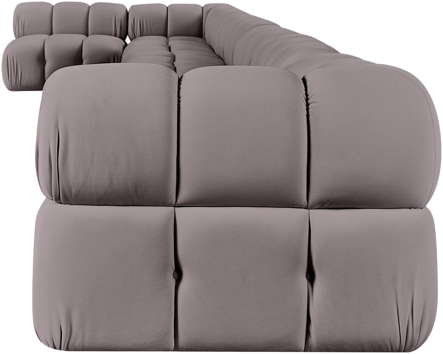 Orin - Velvet Performance Fabric Upholstered 8 Piece L-Shaped Sectional