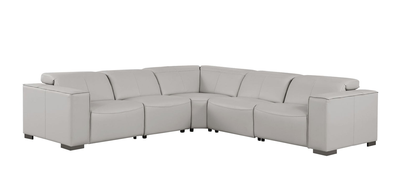 1208 - Leather Reclining Set (Sofa & Loveseat With 4 Power Recliners)