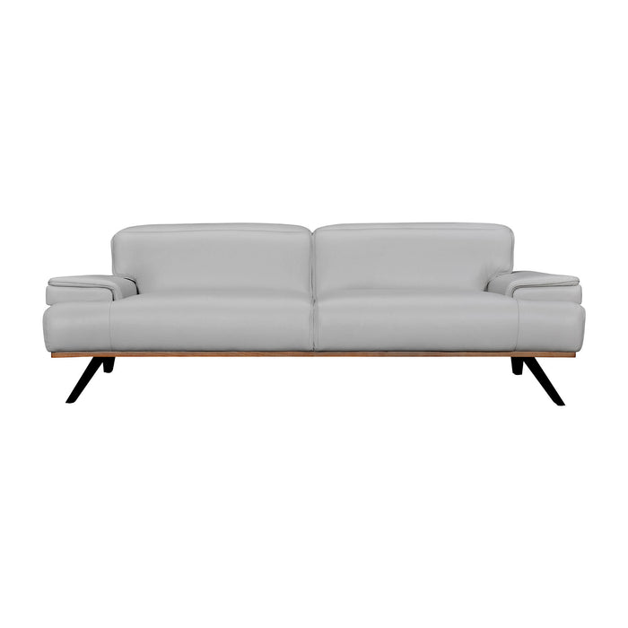 Prato - Leather Sofa - Dove Gray