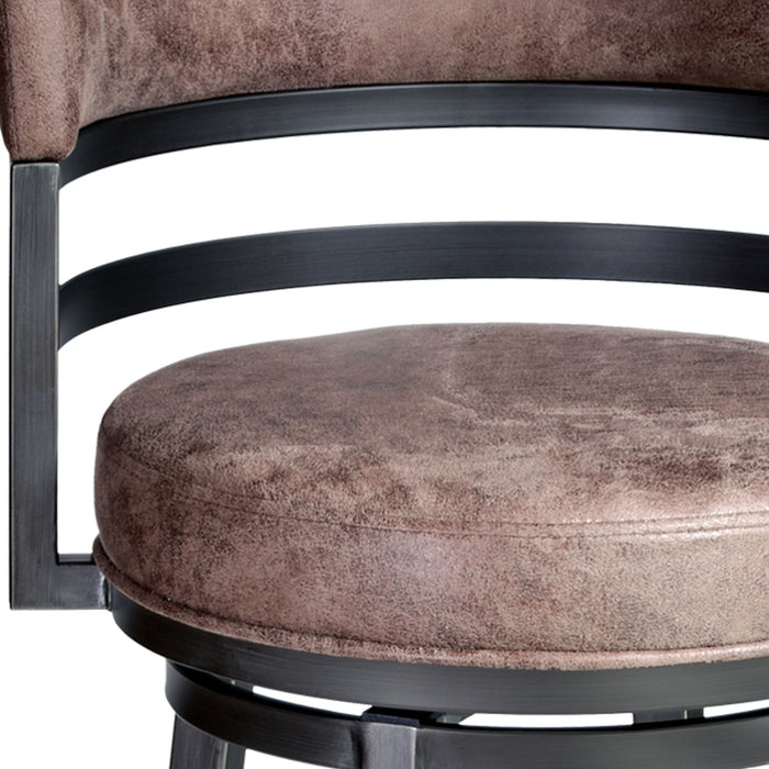 Madrid - 30" Barstool - Mineral Finish With Bandero Tobacco Upholstery
