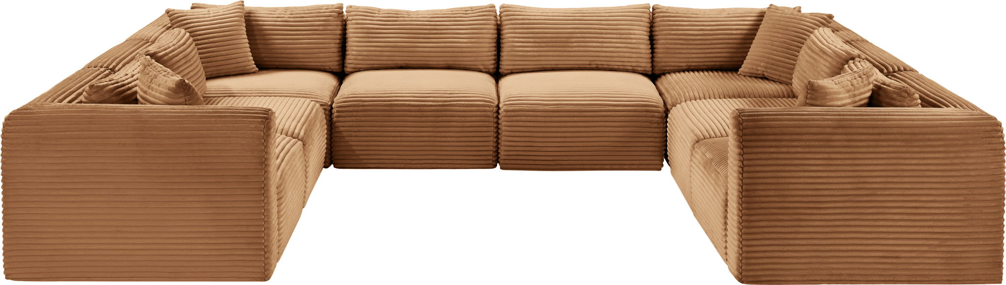 Shaggy - Fabric 8 Piece Modular U-Shaped Sectional