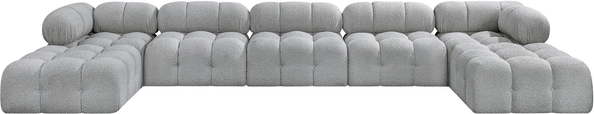 Ames - 7 Piece Fabric Modular U-Shaped Sectional