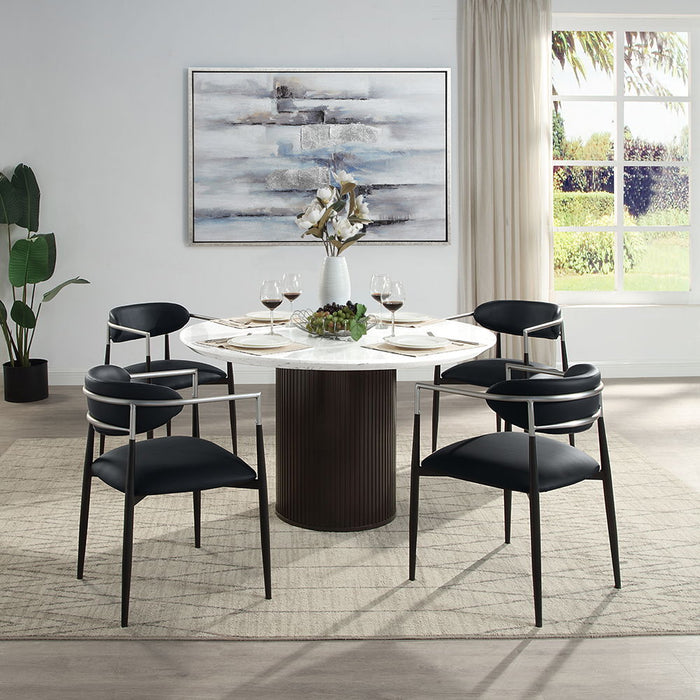 Jaramillo - Arm Chair (Set of 2) - Black Leatherette