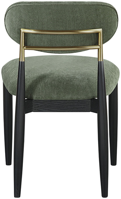 Riccio - Fabric Dining Side Chair (Set of 2) - Black And Gold Frame