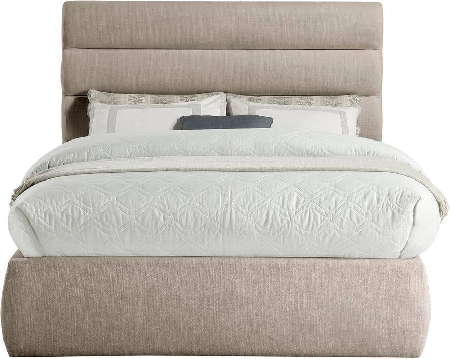 Adam - Linen Fabric Bed With 52" Headboard