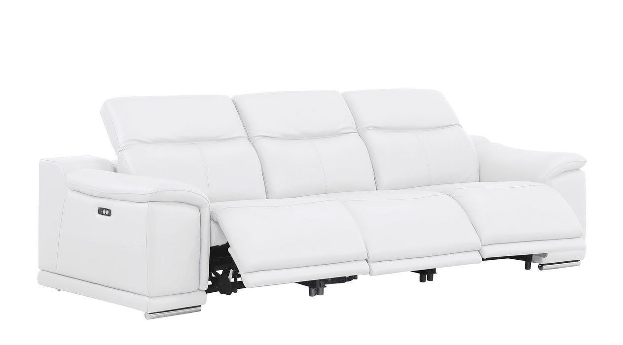 2679 - Power Reclining Sofa, Console Loveseat & Chair Set In Genuine Leather (6 Recliners)