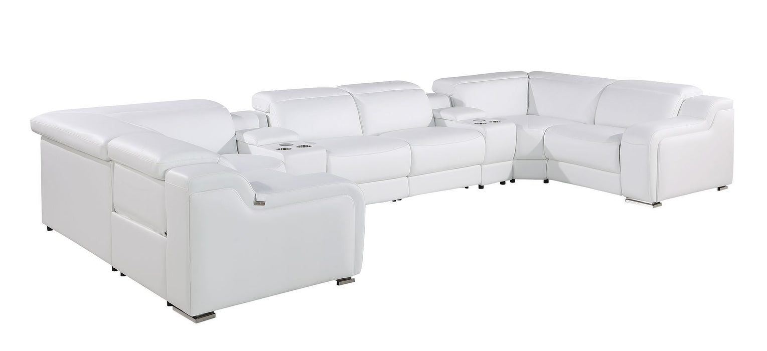 1116 - 8-Piece U-Shaped Sectional Sofa In With 2 Power Recliners & Power Headrests