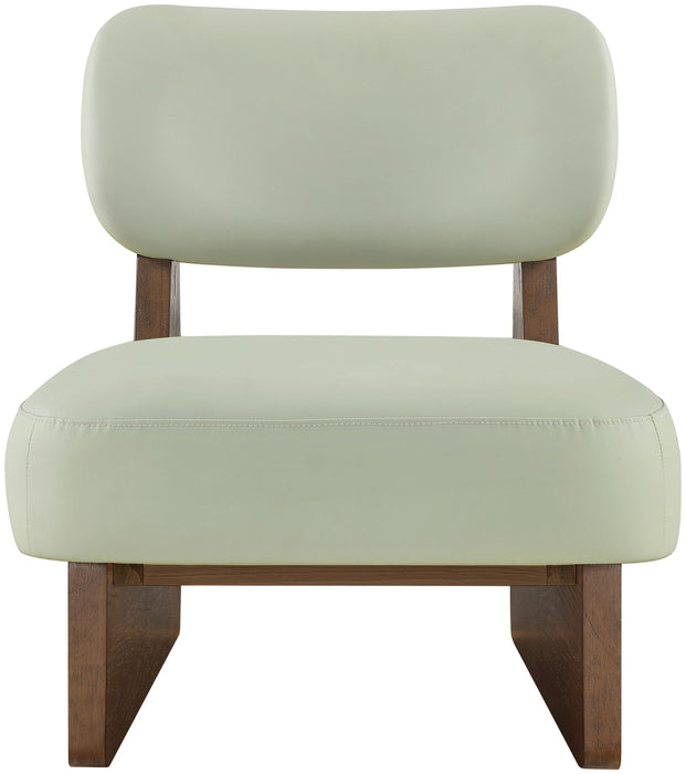 Vetra - Vegan Leather Upholstered Accent Chair With Brown Base