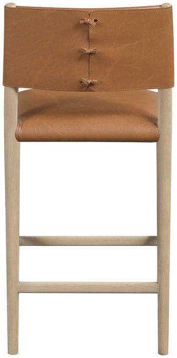 Andie - Vegan Leather Upholstered Counter Stool - Natural Base